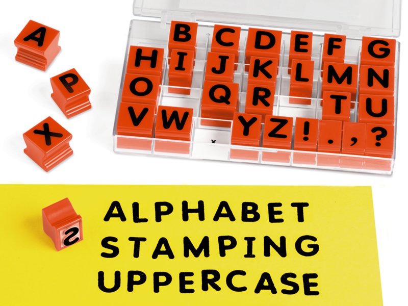 26 Alphabet capital Letters ink Stamp Stamper kid preschool educational toy 