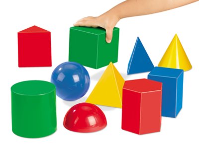 7 Jumbo Geometric Solids 3D Shapes Learning Toys for toddlers, 3d