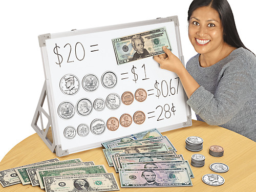 LEARNING RESOURCES DOUBLE-SIDED MAGNETIC MONEY 