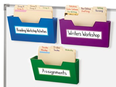 Magnetic Folder Bins&nbsp;- Set&nbsp;of&nbsp;3
