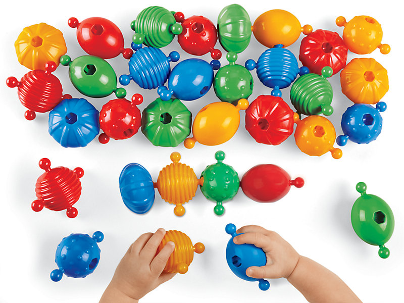 Fun With Pop Beads  Baby Activities for Pre-Reading