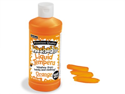  Fully Washable Liquid Tempera Paint - Pint - Orange
