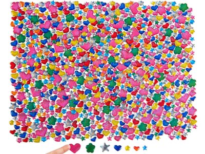 Easy-Stick Glitter Shapes - Set of 1,200 at Lakeshore Learning