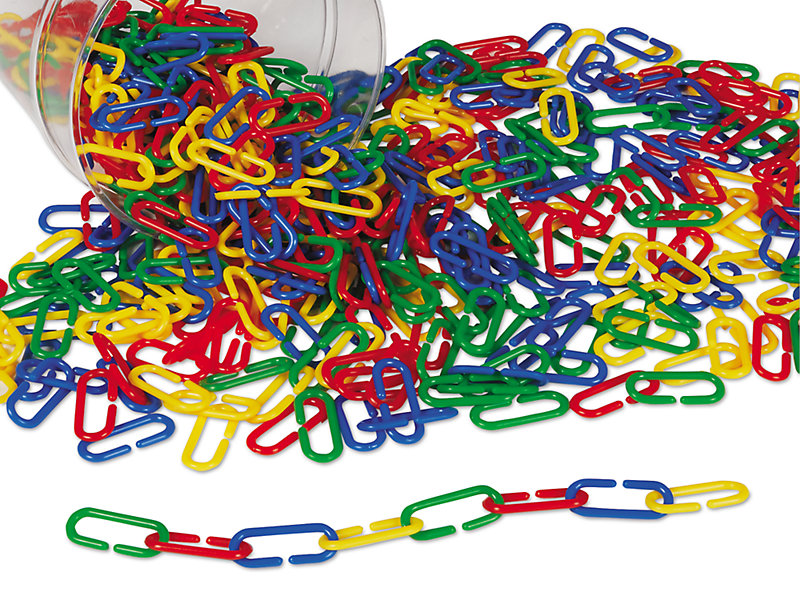 math manipulative plastic multi color Links chains @300 pc Details about    Educational 