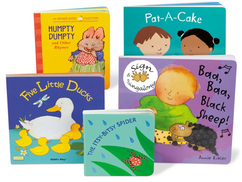 Nursery Rhymes Board Book Library at Lakeshore Learning