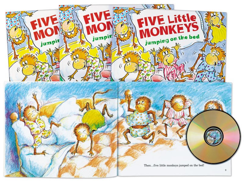 Five Little Monkeys Jumping On The Bed 32 pg Softcover Book 