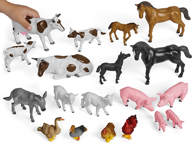 tweezers OT Dice Sorting Tray & Farm Animal Manipulatives Color Sorting Set