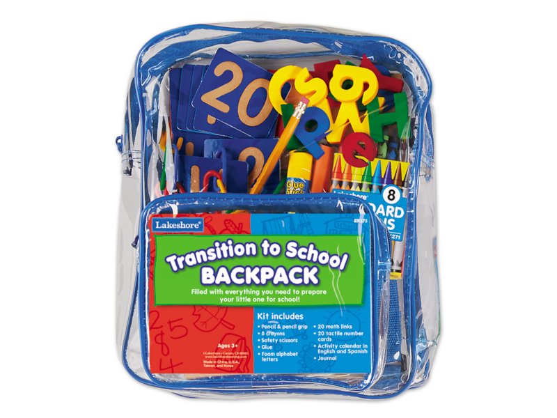 Transition to school backpack at lakeshore learning