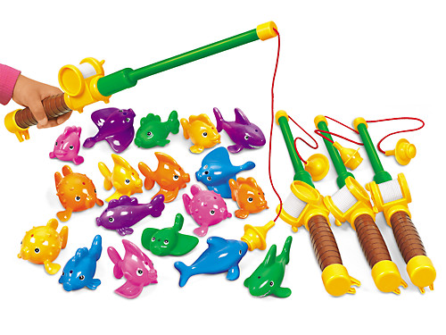 Toddler Toys Magnetic Fishing Rod & 6 Bath Toy Fishes For Kids