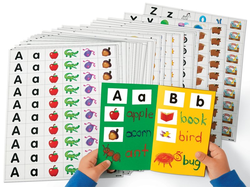7 Sliver Packs Block Alphabet ABC Letter Stickers Teacher Supply Scrapbook