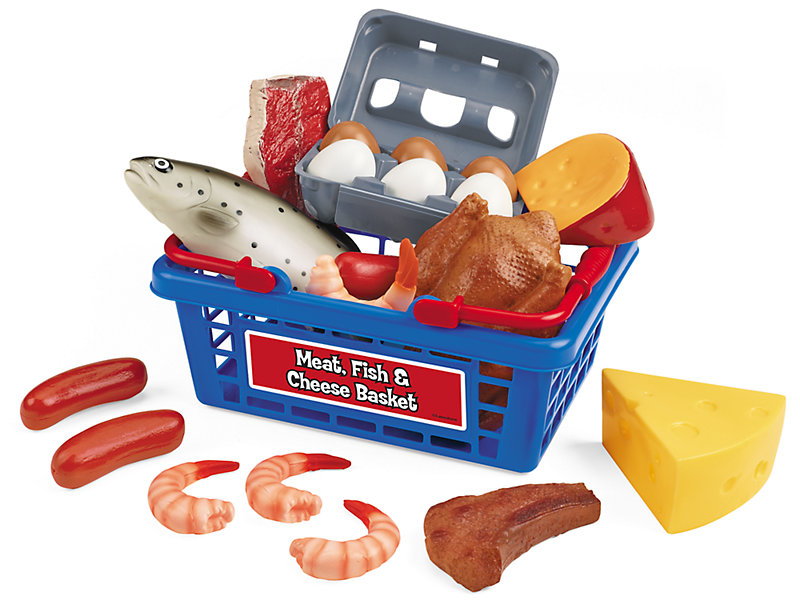 Let's Go Shopping Meat, Fish & Cheese Basket at Lakeshore Learning