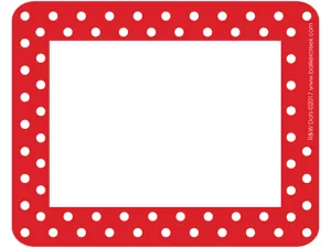 Red Polka Dot Name Tags