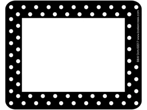 Black Polka Dot Name Tags
