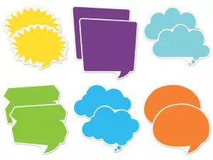 Colorful Speech&nbsp;& Thought Bubble Accents