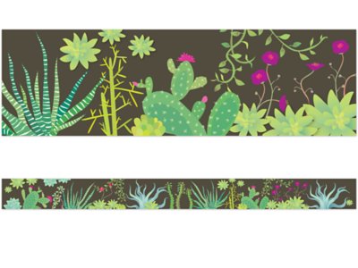 Petals \u0026 Prickles Double-Sided Succulent Border at Lakeshore Learning, image size:1600x1200