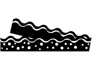 Black&nbsp;& White Double-Sided Scalloped Border