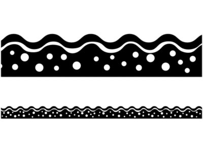 Black & White Double-Sided Scalloped Border at Lakeshore Learning