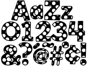 Simply Stylish Polka Dot 4" Punch-Out Letters