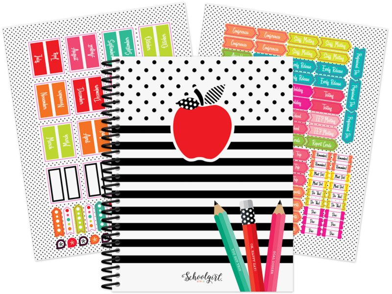 Black White And Stylish Brights Lesson Plan And Record Book At Lakeshore