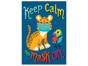 One World Keep Calm and Mask On Poster