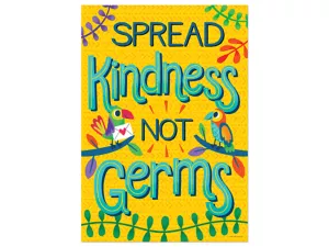 One World Spread Kindness Not Germs Poster