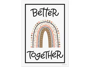 Better Together Boho Rainbow Poster