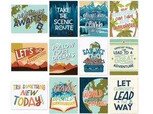 Let’s Explore Motivational Mini Poster Pack