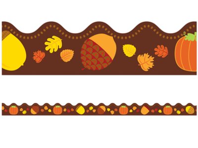 Fall Acorn & Pumpkin Scalloped Border at Lakeshore Learning