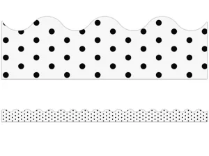 Industrial Chic Polka Dot Scalloped Border