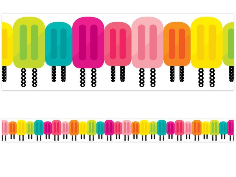 Simply Stylish Tropical Ice Pop Border at Lakeshore Learning