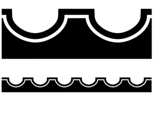 Simply Stylish Tropical Black Awning Border