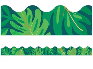 One World Tropical Leaf Scalloped Border
