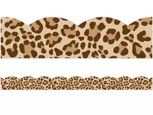 Simply Safari Leopard Print Scalloped Border