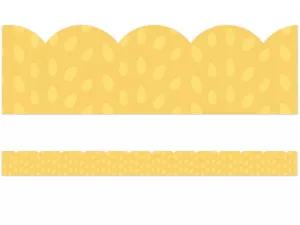 Grow Together Yellow Dot Scalloped Border