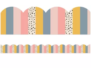 We Belong Striped Scalloped Border