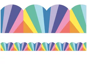 We Stick Together Rainbow Scalloped Border