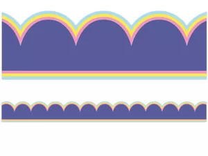 We Stick Together Purple Scalloped Border