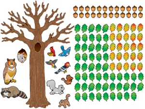 Big Tree&nbsp;& Animals Bulletin Board Set