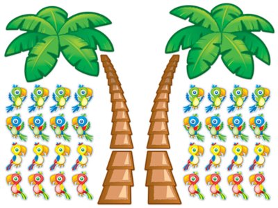 Tropical Trees Bulletin Board Set at Lakeshore Learning