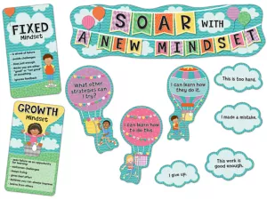 Up&nbsp;& Away Growth Mindset Bulletin Board Set