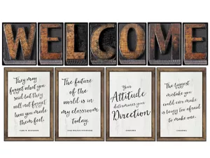 Industrial Chic Welcome Bulletin Board Set