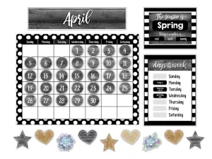 Simply Stylish Calendar Bulletin Board Set
