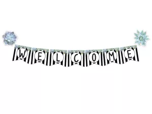 Simply Stylish Welcome Pennant Bulletin Board Set