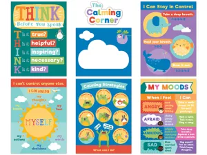 Social-Emotional Calming Strategies Bulletin Board Set