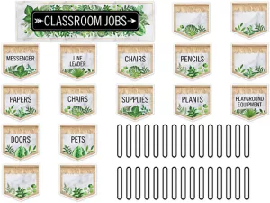 Simply Boho Classroom Jobs Bulletin Board Set