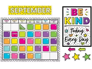 Kind Vibes Calendar Bulletin Board Set