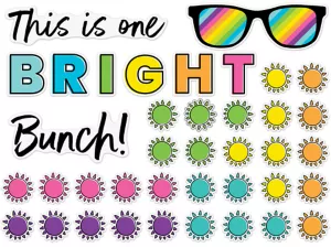 Kind Vibes Bright Bunch Bulletin Board Set