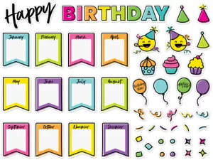 Kind Vibes Birthday Bulletin Board Set