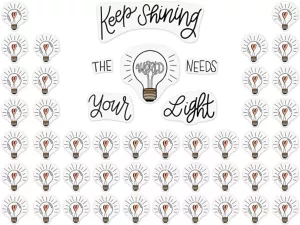 The World Needs Your Light Bulletin Board Set