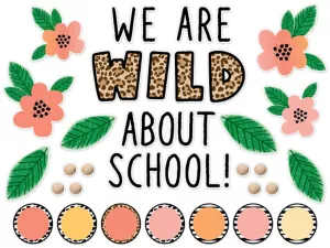 Simply Safari Wild About School Bulletin Board Set